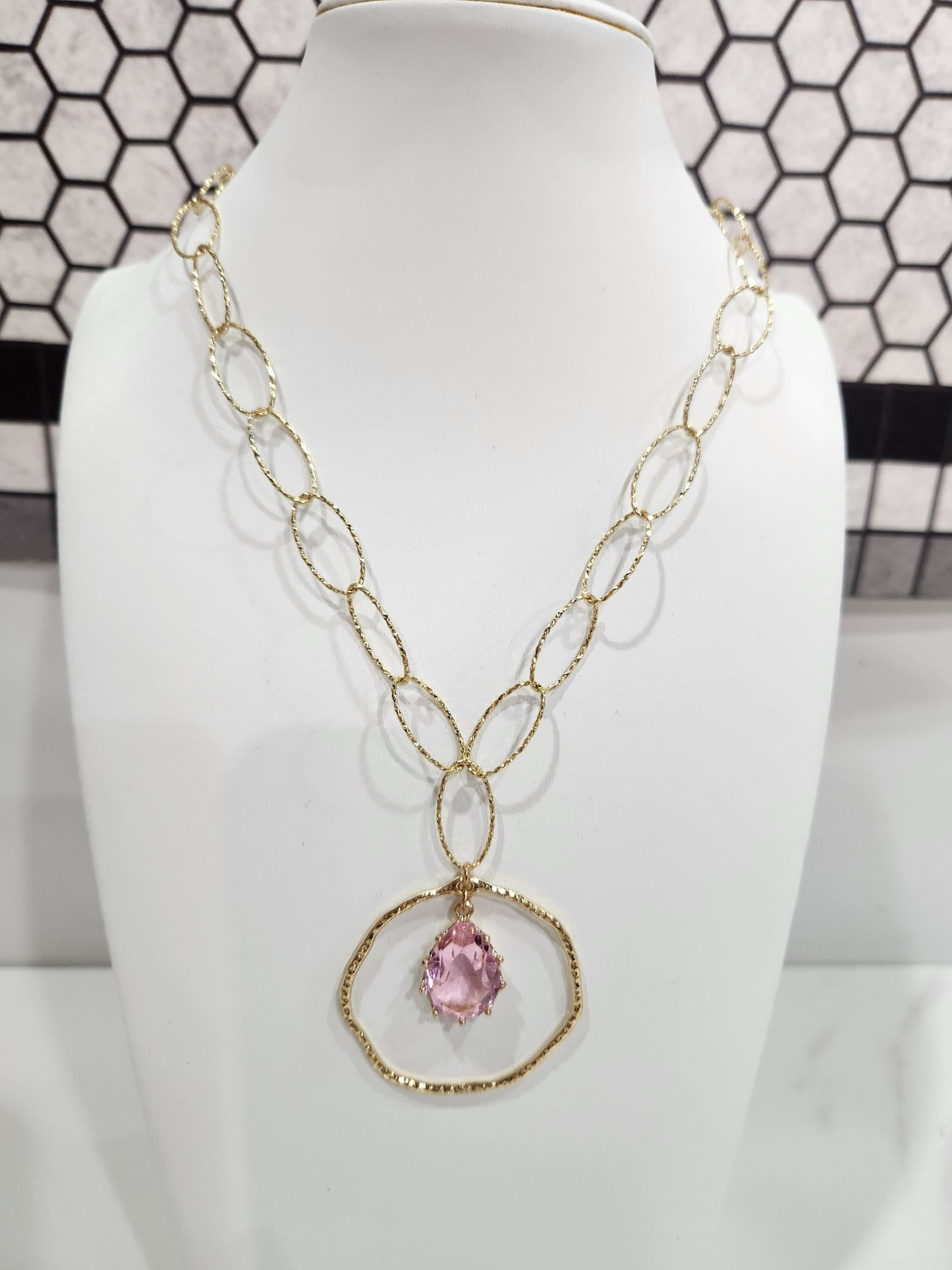 Pink Crystal Necklace