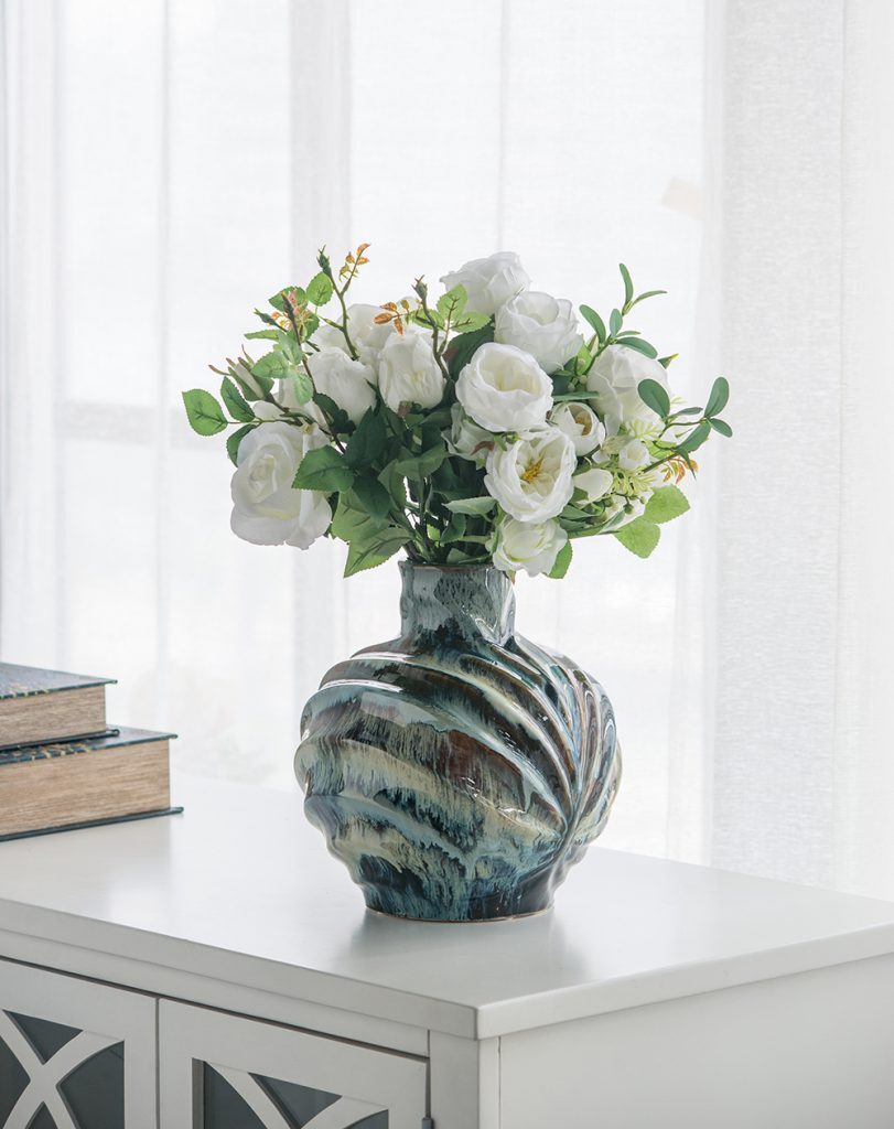 Blue Swirl Vase