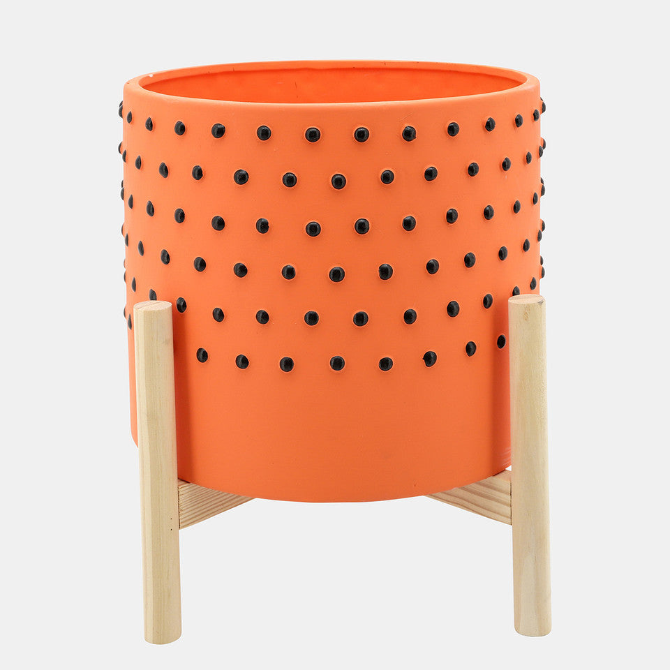 Orange Dotted Planter