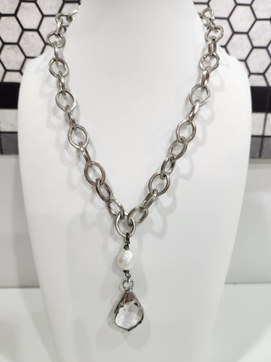 Pearl & Crystal Necklace