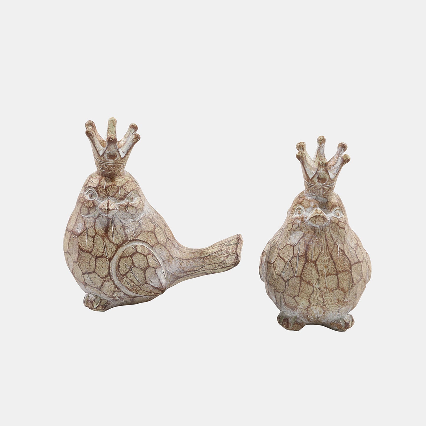 Set of 2 Crowned Birds