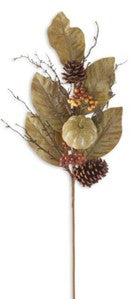 Magnolia Stem w/Pumpkins