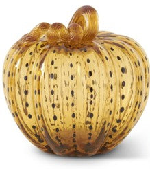 Lg Speckled Glass Pumpkin