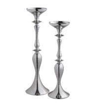 Set of 2 Silver Candleholders