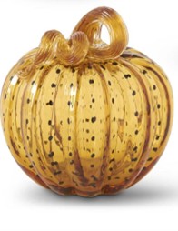 Sm Speckled Glass Pumpkin
